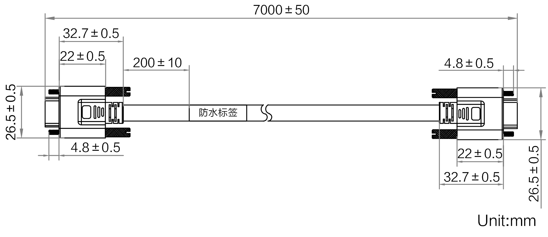 海康高柔SDR转SDR数据线7米MV-ACCL-SDR-SDR-HF-7m